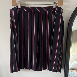Banana Republic Black and Red Striped A-Line Skirt